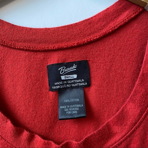 Bravado Sleeveless Tee Tunic Tank Top Drake Graphic Print Red Y2K Women's Small - Picture 3 of 5